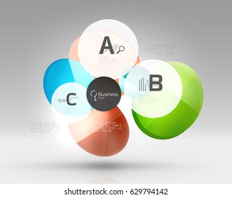 Circle abstract background. Vector template background for print workflow layout, diagram, number options or web design banner