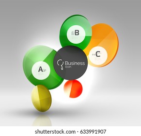 Circle abstract background. Vector template background for print workflow layout, diagram, number options or web design banner