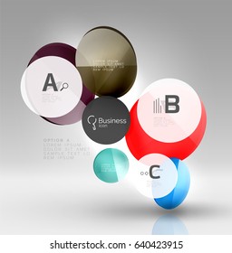Circle abstract background. Vector template background for print workflow layout, diagram, number options or web design banner