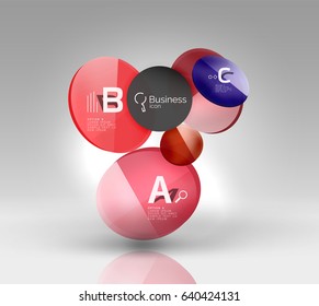 Circle abstract background. Vector template background for print workflow layout, diagram, number options or web design banner