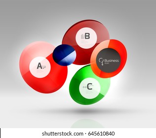 Circle abstract background. Vector template background for print workflow layout, diagram, number options or web design banner
