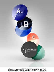 Circle abstract background. Vector template background for print workflow layout, diagram, number options or web design banner