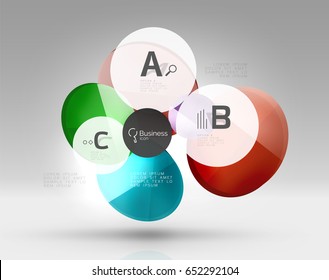 Circle abstract background. Vector template background for print workflow layout, diagram, number options or web design banner