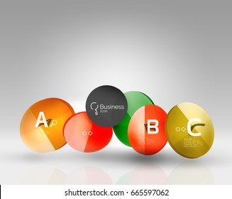 Circle abstract background. Vector template background for print workflow layout, diagram, number options or web design banner