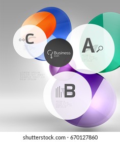 Circle abstract background. Vector template background for print workflow layout, diagram, number options or web design banner