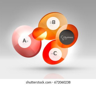 Circle abstract background. Vector template background for print workflow layout, diagram, number options or web design banner