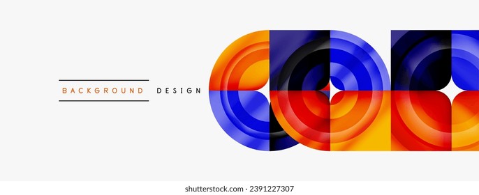Circle abstract background. Wallpaper, banner, background, landing page, wall art, invitation, print, poster