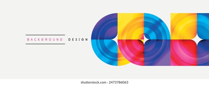 Circle abstract background. Wallpaper, banner, background, landing page, wall art, invitation, print, poster