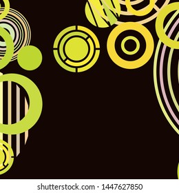 Circle abstract backgrounds. Colorful circles modern abstract composition. Geometric background.