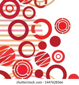 Circle abstract backgrounds. Colorful circles modern abstract composition. Geometric background.