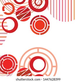 Circle abstract backgrounds. Colorful circles modern abstract composition. Geometric background.