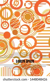 Circle abstract backgrounds. Colorful circles modern abstract composition. Geometric background.