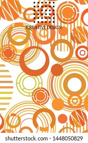 Circle abstract backgrounds. Colorful circles modern abstract composition. Geometric background.