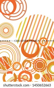 Circle abstract backgrounds. Colorful circles modern abstract composition. Geometric background.