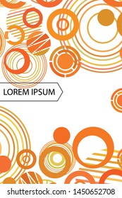 Circle abstract backgrounds. Colorful circles modern abstract composition. Geometric background.