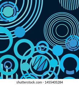 Circle abstract backgrounds. Colorful circles modern abstract composition. Geometric background.