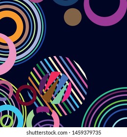 Circle abstract backgrounds. Colorful circles modern abstract composition. Geometric background.
