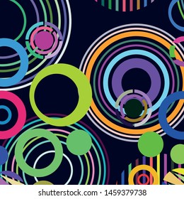 Circle abstract backgrounds. Colorful circles modern abstract composition. Geometric background.