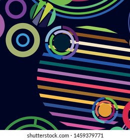 Circle abstract backgrounds. Colorful circles modern abstract composition. Geometric background.