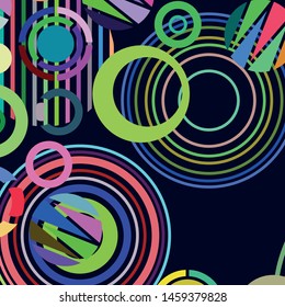 Circle abstract backgrounds. Colorful circles modern abstract composition. Geometric background.