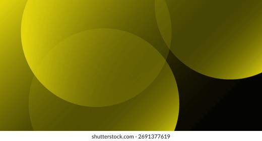 Fondo abstracto del círculo con la línea amarilla de la curva para el telón de fondo o el arte de presentación