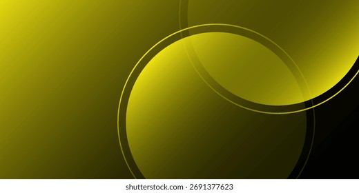Círculo abstrato plano de fundo com linha de curva amarela para pano de fundo ou arte de apresentação moderno simples