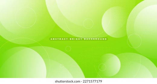 Círculo abstracto verde brillante con fondo degradado de líneas. patrón sencillo para mostrar el cartel de fondo de pantalla de la plantilla de producto y sitio web. Vector Eps10