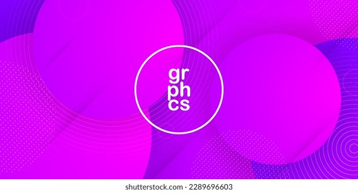 Circle abstract bright purple with lines gradient background. simple pattern for display product ad website template wallpaper poster. Eps10 vector