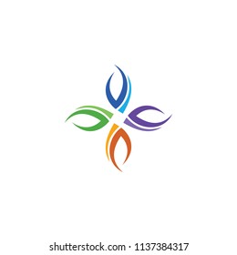 circle abstract colored decoration logo