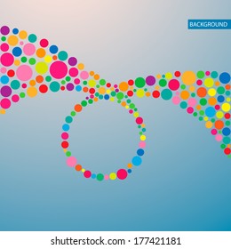 Circle abstract colorful background, Vector illustration
