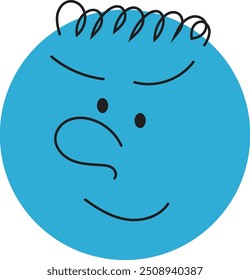 Circle abstract comic Faces with various Emotions