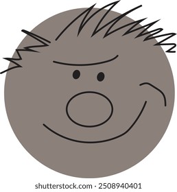 Circle abstract comic Faces with various Emotions