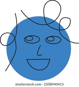 Circle abstract comic Faces with various Emotions