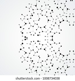 Circle abstract connect with connecting dots and lines.