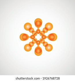 Circle abstract connect pattern design. Vector art print. White paper texture. Business concept. Design template vector. Seamless fashion wallpaper