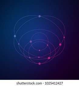 Circle Abstract Connection Background.