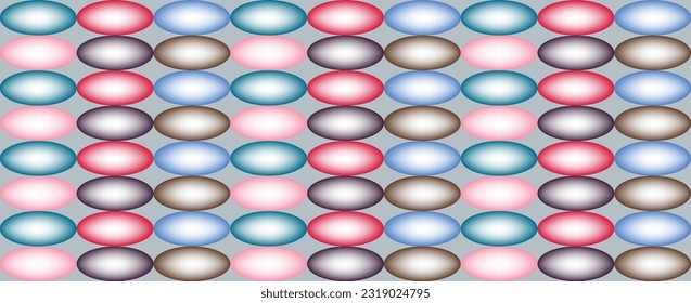 Geométrico decorativo abstracto de círculo para papel de envoltura de regalo y para plantilla de fondo con colores de fondo metálico alegre y colorido
