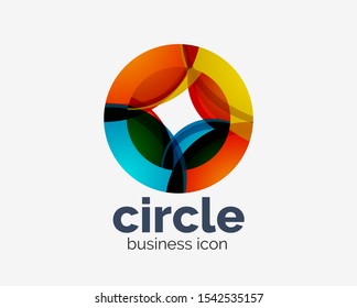 Logotipo de diseño de un círculo abstracto, plantilla de diseño de logotipo de vector redondo, icono de Internet con efecto de giro o espiral. Arte vectorial