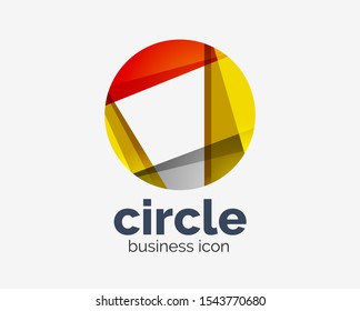 Logotipo de diseño de un círculo abstracto, plantilla de diseño de logotipo de vector redondo, icono de Internet con efecto de giro o espiral. Arte vectorial