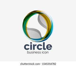 Circle abstrakter Design-Logotyp, runde Vektorlogo-Design-Vorlage, Internet-Symbol mit Twist oder Spiraleffekt. Vektorkunst