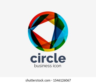 Circle abstrakter Design-Logotyp, runde Vektorlogo-Design-Vorlage, Internet-Symbol mit Twist oder Spiraleffekt. Vektorkunst
