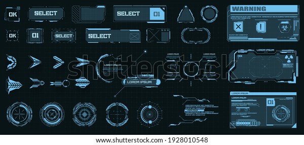 Circle Abstract digital technology UI,UX Futuristic\
HUD, FUI, Virtual Interface. Callouts titles and frame in Sci- Fi\
style. Bar labels, info call box bars. Futuristic info boxes layout\
templates. Aim