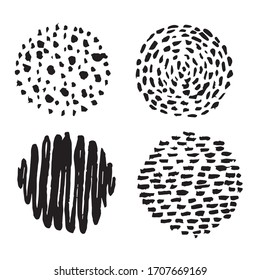 icono dibujado a mano con el doodle abstracto de círculo