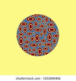 Circle abstract dots pattern icon. Vector illustration