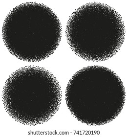 Circle Abstract Dotwork Objects. Noisy Template. And also includes EPS 10 vector