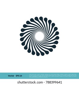 Circle Abstract Flower Icon Vector Logo Template Illustration Design. Vector EPS 10.