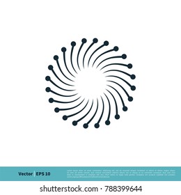 Circle Abstract Flower Icon Vector Logo Template Illustration Design. Vector EPS 10.