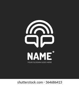 Circle abstract form, logo design vector template. Symbol concept icon.