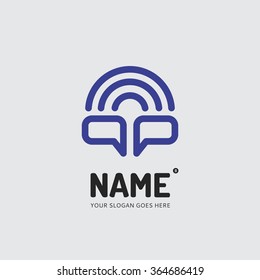 Circle abstract form, logo design vector template. Symbol concept icon.