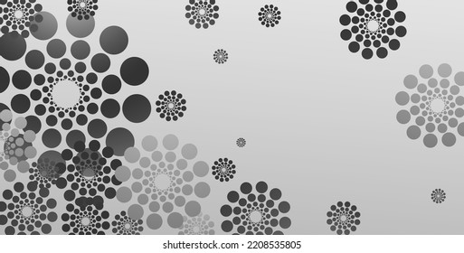 Circle abstract fractal elements on gradient background. Vector for presentations, web, flyers.